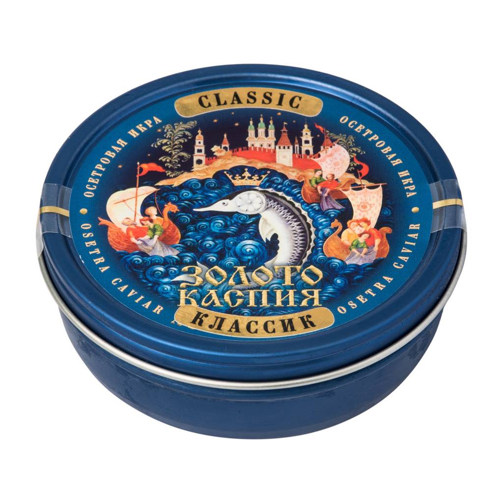 Чёрная осетровая икра Астраханка 120 г.